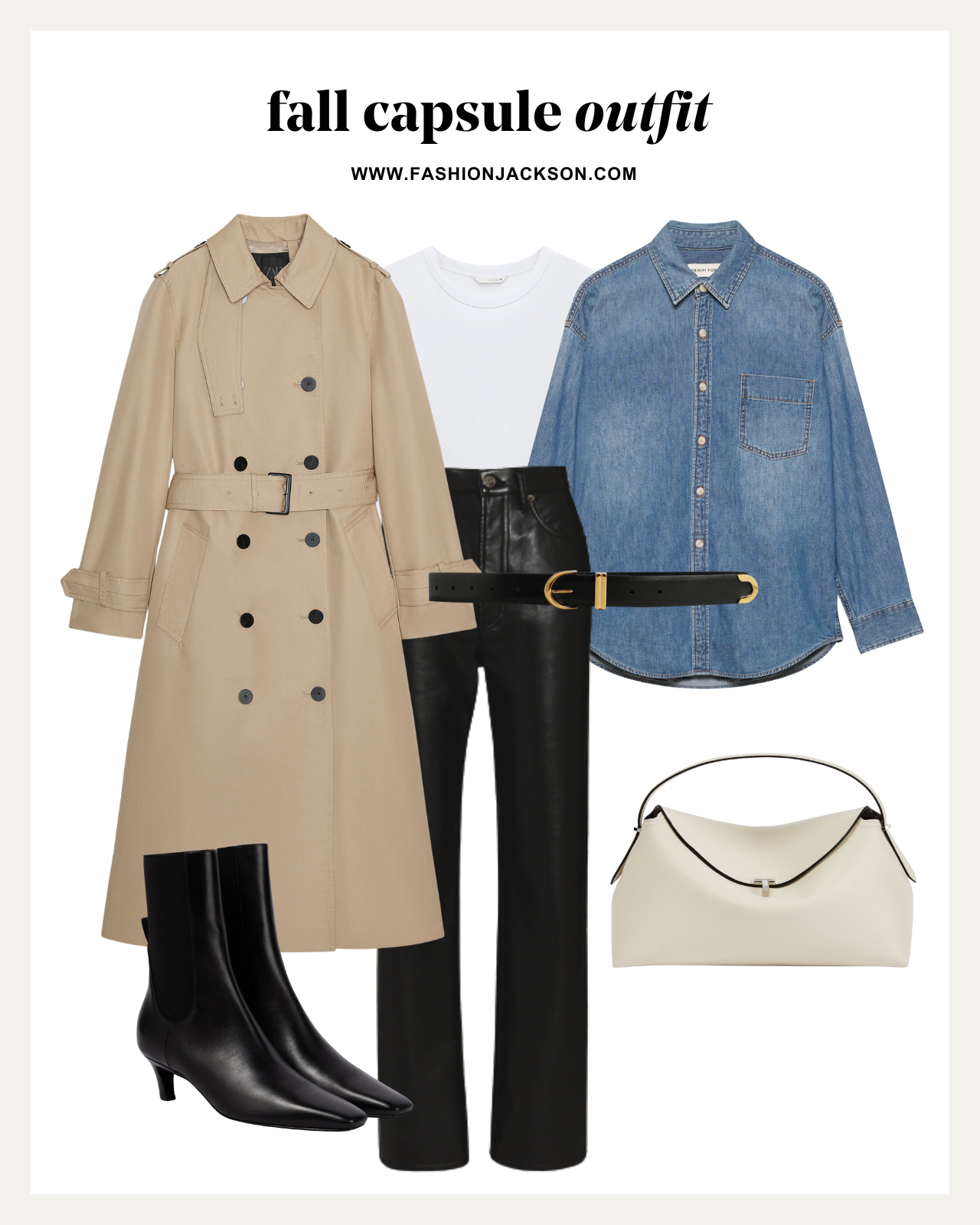 fall capsule wardrobe long trench coat outfit