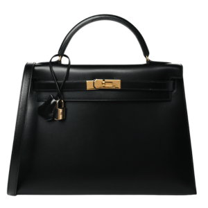 Hermes Kelly 32 Black Box Sellier