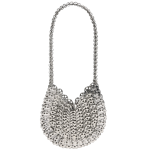 Paco Rabanne Silver Half Moon Handbag